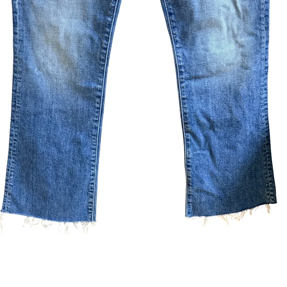 Mother Jeans Women 28 Blue The Hustler Ankle‎ Fray We All Scream Flare High Rise